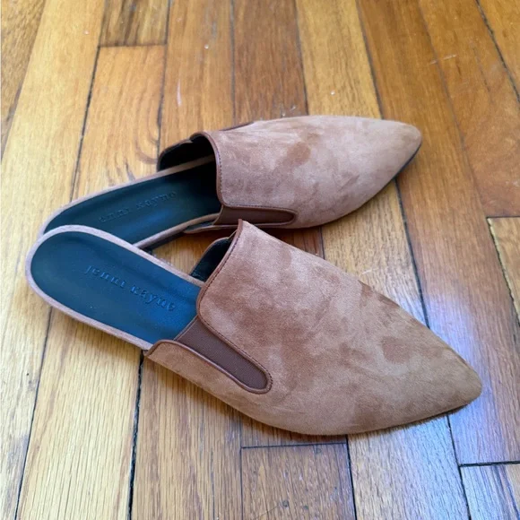 Jenni Kayne Suede Mules in Saddle - Picture 3 of 5